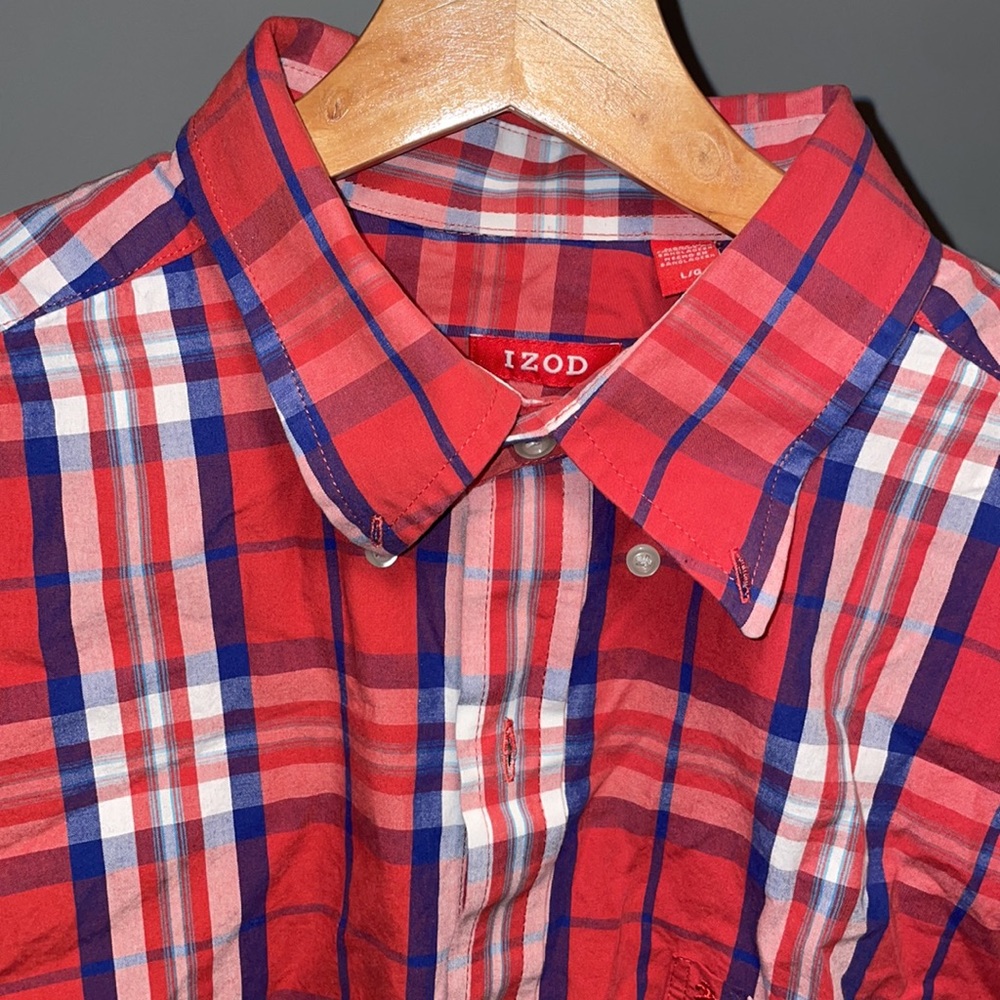 IZOD Button Up Plaid